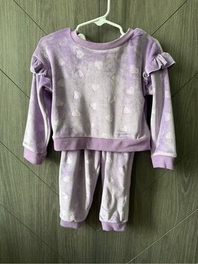 Between Toddler Girl Lavender Heart Plush Set